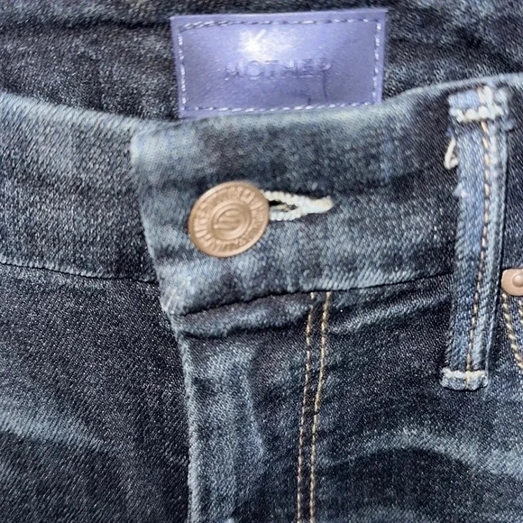 Mother the Looker Ankle Fray Dark Wash Antique Size 26 - Picture 9 of 9